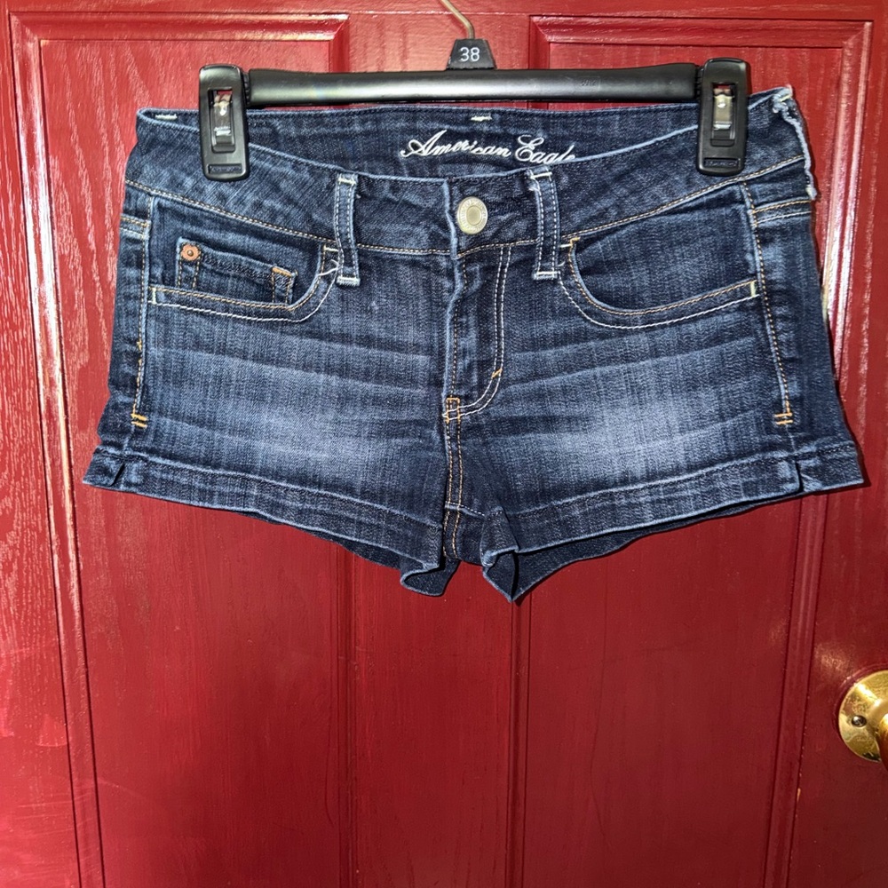 American Eagle Outfitters Dark Indigo Denim Jean Shorts